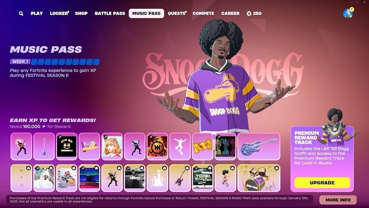 Snoop Dogg Fortnite Festival Season 6